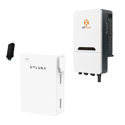 APsystems 12 kW omvormer + 2 x Soluna 10 kWh thuisbatterij