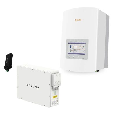 Solis 3,6 kW hybride omvormer + Soluna 5,12 kWh thuisbatterij