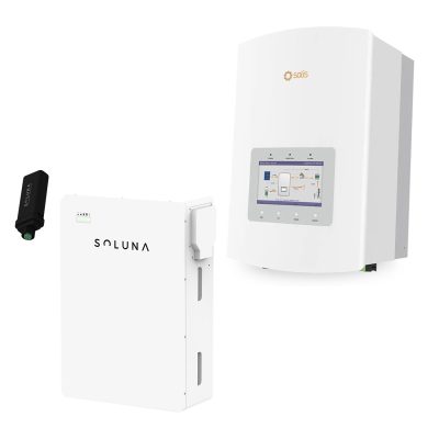 Solis 3,6 kW hybride omvormer + Soluna 10 kWh thuisbatterij