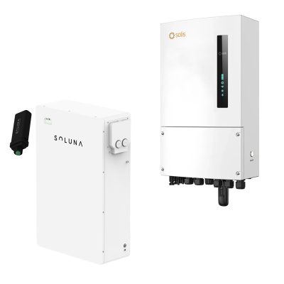 Solis 6 kW hybride omvormer + Soluna 16 kWh thuisbatterij