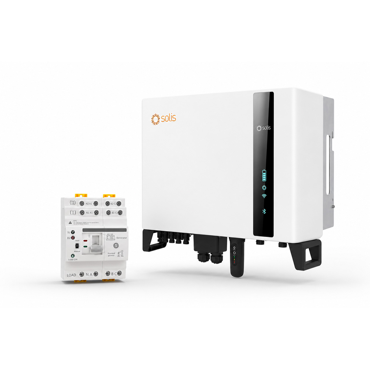Solis S6 5 kW omvormer + ATS noodstroom 63A 3-fase Voordeelpakket Solis S6 5 kW omvormer met ATS noodstroom 63A 3-fase